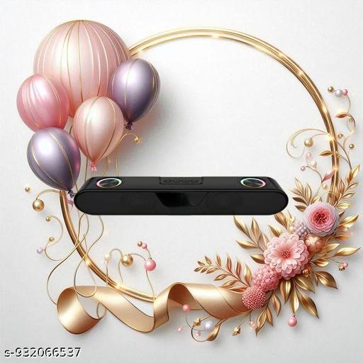Portable Bluetooth Speaker, 16 Watts, Upto 8h Backup, Dual Drivers + Dual Passive Radiators, Call Function, Bluetooth v5.3 | USB | mSD| AUX, TWS, RGB LED