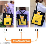 3 in 1 Canvas Tote Bag, Backpack, Shoulder Bag, Handbags for Women Ladies Girls for School, College, Office, Travel, Shopping, Daily Use, Adjustable Strap