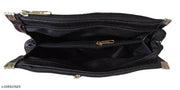 FLIKKER: Casual Women's Attractive Solid Clutch Women's Multi Zip Daily Use Black Cluthes Handbag for Girls Mobile Purse Women (Black, Pack of: 1)