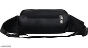 Swanky Leather Waist Pack Travel bag for Money|Belt| Cards| Mobile|Documents|Kit Books And Bills Dairy Pouch Cross Side Bags for men Women. With Belt Stylish Waist Small Luggage Accessories bags With Trust Unisex PU Waist Pack bag with Belt for travel