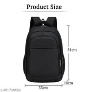 SYGA Backpack for Men & Women Oxford Cloth School Student Travel Bag(Black)