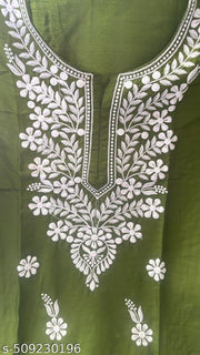 Rayon Chikankari Embrodery Work Kurti.