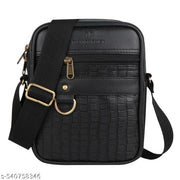 Fashion Twist  Stylish Fancy CrossBody  Sling Bags DS CROCO BLK