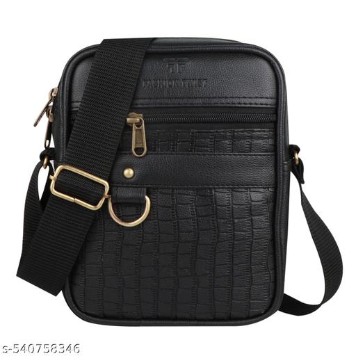 Fashion Twist  Stylish Fancy CrossBody  Sling Bags DS CROCO BLK