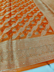 New organza wedding Siroski with Jhalar Soft saree