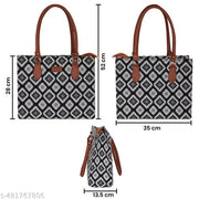 Black Color Large Canvas Kalamkari Tote Bag With Two Zipper Inner Pockets for Shopping, Office & Daily Use