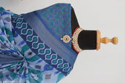 COTTON LILAN DOGITAL PRINT SILK SAREE
