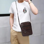 Trendy/Daily use/Classic College/Office BROWN Leather Sling Bag For Girls/Women/Boys/Mens