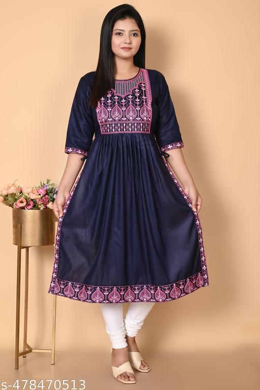 New Trendy Embroidered Kurti For Woman