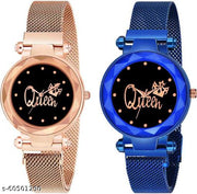 queen dial women magnet watch