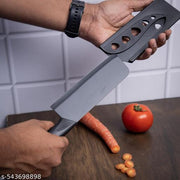 Stainless Steel 3 Pieces Chef Knife Set.Meat Knife with Sharp Blade with Ergonomic Handle for Home Kitchen and Restaurant(BLACK)