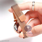 Magnetic Chain magnet strap mash Watch Women watch Classy Heart Butterfly watch Rose Gold Girls Unique watch Women chain birthday gift Watch Analog Black watch hand watch new beautiful Girls Watch