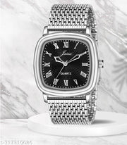 Jainx Square Black Dial Steel Chain Analog Watch For Men