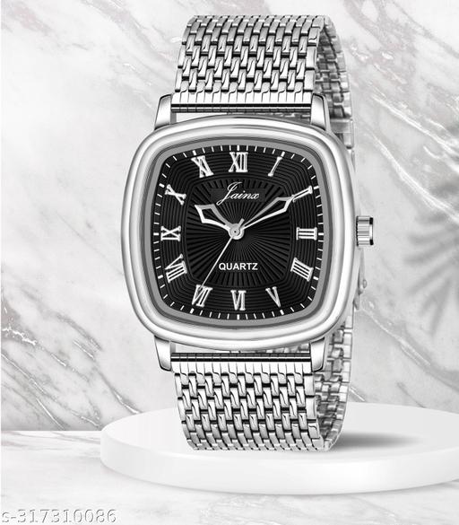 Jainx Square Black Dial Steel Chain Analog Watch For Men