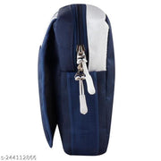 ZnW Blue, White Men & Women Sling Bag - Medium
