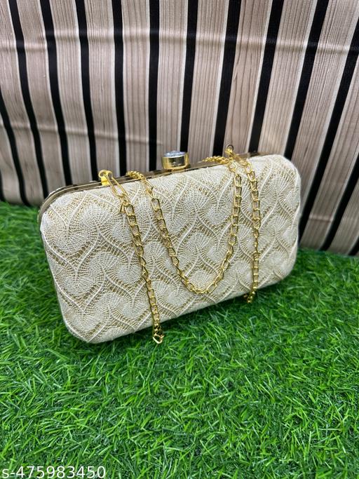 New Stylish Fancy Clutches purse very actractive clutches women's & Girls (White)