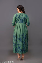 Festive Special Kurtis –Trendy Attractive Flared Gown, Anarkali Kurti, Kurta-Dress