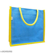 Juteka Multicolor, Eco Friendly, Multipurpose Jute Bag with Zipper Closure