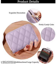 Women's Card Protective Case/Card Holder 9 Slots Card Holder Small Coin Purse(Purple)
