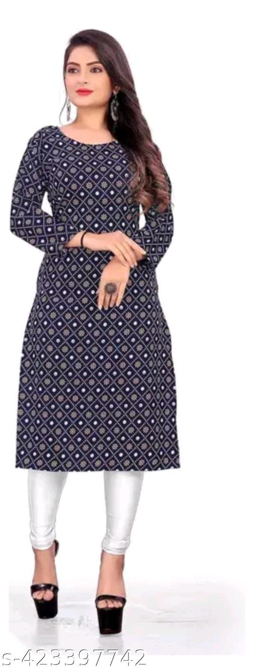 Polyster/Crepe fabric-KURTI COMBO