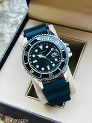 Professional Edge Silicone strap date watch for Men Analog Watch - For Men BLACK