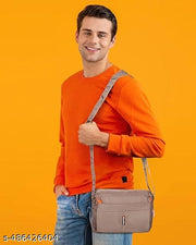 True Choice Stylish Business Sling Bag – Durable Water-Resistant One Side Crossbody Bag for Men & Women with Multiple Storage Pockets