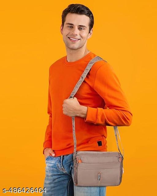 True Choice Stylish Business Sling Bag – Durable Water-Resistant One Side Crossbody Bag for Men & Women with Multiple Storage Pockets