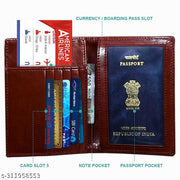 Shoprider Printed Passport Case/Card/Travel Document Holder for Travel Use,Passport Cover Holder Sleeve,Passport Wallet Leather Brown