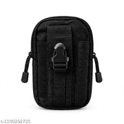 Belt Pouch Waist Bag 5x7 Inch Double Zip Black