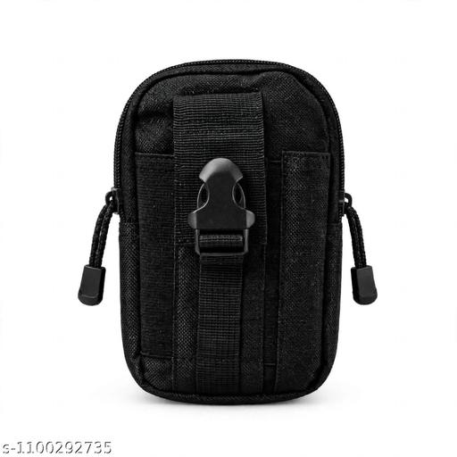 Belt Pouch Waist Bag 5x7 Inch Double Zip Black