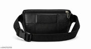 Stylish Black Waist Bag for Men & Women | Multi-Pocket Travel Belt Bag | Adjustable Crossbody Chest Bag