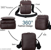 Casual Crossbody Synthetic Leather Sling Bag/Shoulder Bag for Men & Women/Travel Bag/Cross Body Bag/Office Business Bag/Messenger Bag/Stylish Sling Bag