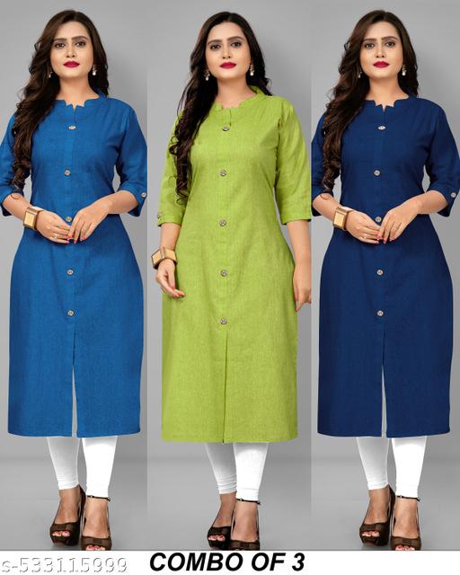 JPL G COLLAR SOLID KURTI