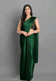 LOWEST PRICE SATIN SILK SAREE WITH JACQUARD BLOUSE