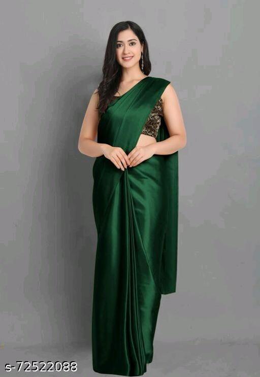 LOWEST PRICE SATIN SILK SAREE WITH JACQUARD BLOUSE