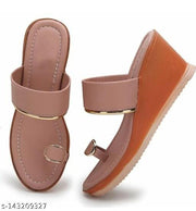 Uk Collection women Solid Toe-ring Heels