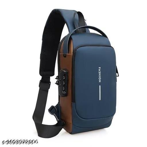 MOUNT Waterproof Polyester Slim Unisex Crossbody Sling Bag Chest Backpack Men's Shoulder Bag, Leisure Travel Handbag, Hard Shell Anti-Theft Chest Bag(1pc).