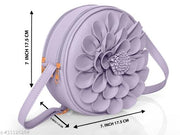 Purple Pu Fabric Premium Crossbody Bag For Women