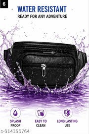 Latest Men Women Leather Waist Pack Travel Bags For Moneyy| Belt| Cards |Mobile| Documents| Kit| Books and Bills Dairy Pouch Cross Side Bag For Men Women .With Belt Stylish Small Luggage Accessories Bag I Waist Bags I Fanny pack.
