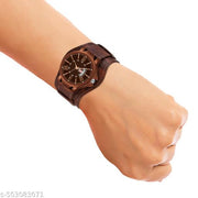 Two-in-one detachable bracelet strap day & date watch for Men | watch for Boys (Brown)
