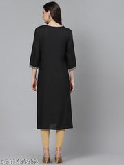 Women Embroidered Straight Kurta