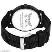 Premium Black Stainless Steel Watch : Premium Watch | Black Dial Watch | Black Metal Chain Watch | Limited Edition Watch Set | Watch | Black Watch