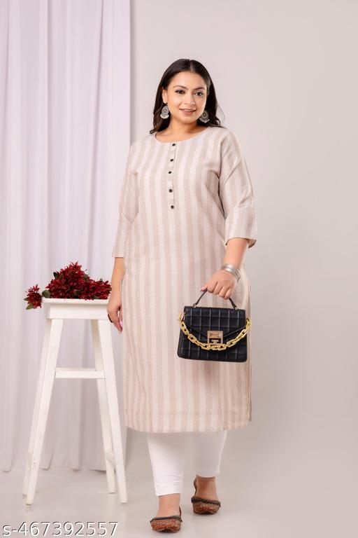 SIDHHIKA cotton kurti | daily wear kurti | plus size kurtis for women | ready made cotton kurti | big size kurti | kurti stripe | green kurta | casual kurti