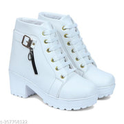 Meesho New Trendy Stylish Girl's Comfortable ,Lightweight, Fashionble ,Now Look ,Outdoor ,Ankle Length ,High heel, Walking, Chunky Boot ,Shoe For Women /Girl's/Ladies Boots For Women/Girl's Boots For Women.