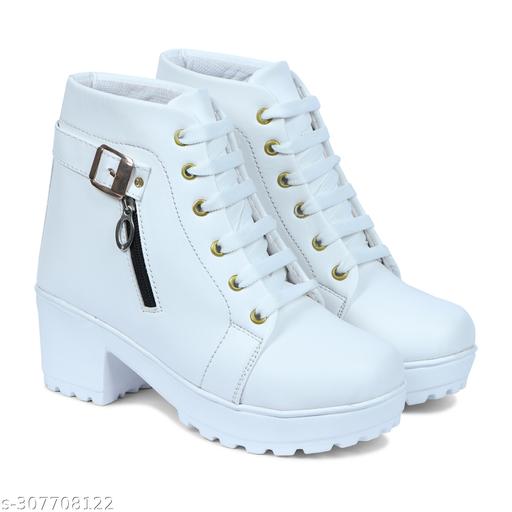 Meesho New Trendy Stylish Girl's Comfortable ,Lightweight, Fashionble ,Now Look ,Outdoor ,Ankle Length ,High heel, Walking, Chunky Boot ,Shoe For Women /Girl's/Ladies Boots For Women/Girl's Boots For Women.