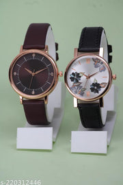 New Ethnic Flower Designer Leather Belt Analog Watches for Women Watches for Girls