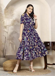 Azure Bloom Rayon Kurti