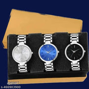 combo pack classic&unique look with METAL belt scrunchy bands watch for woman&girl's combo pack 2