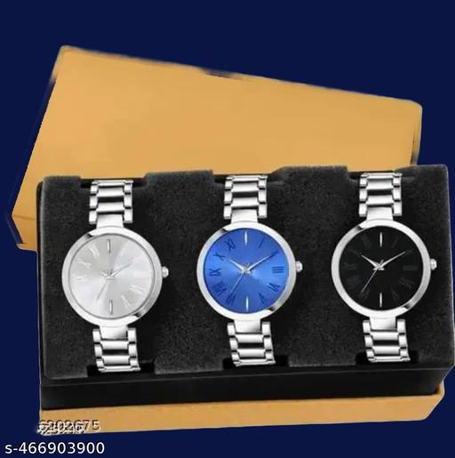 combo pack classic&unique look with METAL belt scrunchy bands watch for woman&girl's combo pack 2