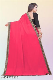 Beautiful Georgette saree featuring  Maharani lace.